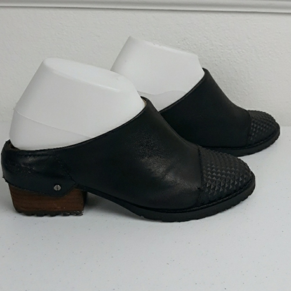Von Dutch Dalia Black Slide On Mules Size 6 - Picture 3 of 6